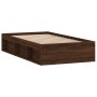 Estructura de cama roble marrón 90x190 cm de , Camas y somieres - Ref: Foro24-3203844, Precio: 108,61 €, Descuento: %