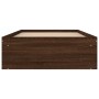Estructura de cama roble marrón 90x190 cm de , Camas y somieres - Ref: Foro24-3203844, Precio: 108,61 €, Descuento: %