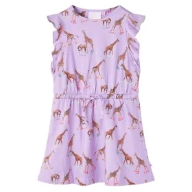 Vestido infantil mangas con volantes cordón lila 116 by , Children's dresses - Ref: Foro24-14602, Price: 15,16 €, Discount: %
