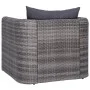 Silla de jardín con cojines ratán sintético gris de vidaXL, Sillas de jardín - Ref: Foro24-44161, Precio: 172,82 €, Descuento: %
