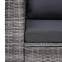 Silla de jardín con cojines ratán sintético gris de vidaXL, Sillas de jardín - Ref: Foro24-44161, Precio: 172,82 €, Descuento: %