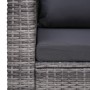 Silla de jardín con cojines ratán sintético gris de vidaXL, Sillas de jardín - Ref: Foro24-44161, Precio: 190,91 €, Descuento: %