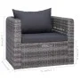 Silla de jardín con cojines ratán sintético gris de vidaXL, Sillas de jardín - Ref: Foro24-44161, Precio: 172,82 €, Descuento: %