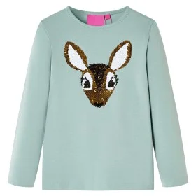 Camiseta infantil de manga larga menta medio 116 de , Camisetas para niños - Ref: Foro24-14186, Precio: 8,98 €, Descuento: %