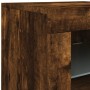 Aparador con luces LED madera de ingeniería roble ahumado de , Taquillas y armarios de almacenamiento - Ref: Foro24-836638, P...