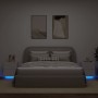Mesitas de noche con luces LED 2 uds madera ingeniería blanca de , Mesitas de noche - Ref: Foro24-836736, Precio: 119,52 €, D...