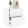 Mesitas de noche con luces LED 2 uds madera ingeniería blanca de , Mesitas de noche - Ref: Foro24-836736, Precio: 117,66 €, D...