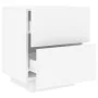 Mesitas de noche con luces LED 2 uds madera ingeniería blanca de , Mesitas de noche - Ref: Foro24-836736, Precio: 117,66 €, D...