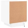 Mesitas de noche con luces LED 2 uds madera ingeniería blanca de , Mesitas de noche - Ref: Foro24-836736, Precio: 117,66 €, D...