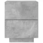 Mesita de noche con luces LED madera ingeniería gris hormigón de , Mesitas de noche - Ref: Foro24-836741, Precio: 63,82 €, De...