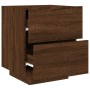 Mesitas de noche luces LED 2 uds madera ingeniería roble marrón de , Mesitas de noche - Ref: Foro24-836748, Precio: 96,68 €, ...