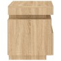 Mesita de noche con luces LED roble Sonoma 40x39x48,5 cm de , Mesitas de noche - Ref: Foro24-836788, Precio: 65,01 €, Descuen...