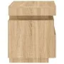 Mesita de noche con luces LED roble Sonoma 40x39x48,5 cm de , Mesitas de noche - Ref: Foro24-836788, Precio: 65,42 €, Descuen...
