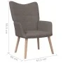 Relaxation armchair in taupe gray fabric by , Armchairs - Ref: Foro24-327928, Price: 120,40 €, Discount: %