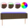 Dark brown fabric headboard with LED 183x16x78/88 cm by , Headboards and footboards - Ref: Foro24-3123687, Price: 85,61 €, Di...