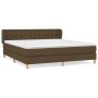 Cama box spring con colchón tela marrón oscuro 180x200 cm de , Camas y somieres - Ref: Foro24-3127144, Precio: 562,52 €, Desc...