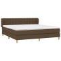 Cama box spring con colchón tela marrón oscuro 180x200 cm de , Camas y somieres - Ref: Foro24-3127144, Precio: 562,52 €, Desc...