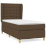 Cama box spring con colchón tela marrón oscuro 90x200 cm de , Camas y somieres - Ref: Foro24-3128816, Precio: 364,08 €, Descu...