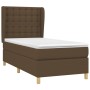 Cama box spring con colchón tela marrón oscuro 90x200 cm de , Camas y somieres - Ref: Foro24-3128816, Precio: 364,08 €, Descu...