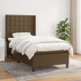 Cama box spring con colchón tela marrón oscuro 90x200 cm de , Camas y somieres - Ref: Foro24-3131724, Precio: 371,25 €, Descu...