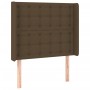 Cama box spring colchón y luces LED tela marrón oscuro 90x200cm de , Camas y somieres - Ref: Foro24-3138608, Precio: 377,41 €...