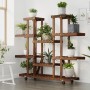 Soporte de flores con ruedas madera maciza abeto 110x25x115 cm de , Soportes para macetas - Ref: Foro24-362859, Precio: 67,37...