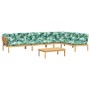 Set de sofás de palets de jardín y cojines 5 pzas madera acacia en Sofás de exterior | Comprar online en Foru.es