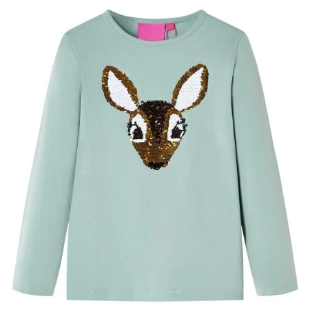 Camiseta infantil de manga larga menta medio 104 de , Camisetas para niños - Ref: Foro24-14185, Precio: 8,98 €, Descuento: %