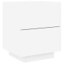 Mesita de noche con luces LED madera de ingeniería blanca de , Mesitas de noche - Ref: Foro24-836735, Precio: 77,79 €, Descue...