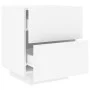 Mesita de noche con luces LED madera de ingeniería blanca de , Mesitas de noche - Ref: Foro24-836735, Precio: 76,38 €, Descue...