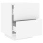 Mesita de noche con luces LED madera de ingeniería blanca de , Mesitas de noche - Ref: Foro24-836735, Precio: 77,79 €, Descue...