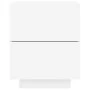 Mesita de noche con luces LED madera de ingeniería blanca de , Mesitas de noche - Ref: Foro24-836735, Precio: 76,38 €, Descue...