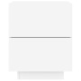 Mesita de noche con luces LED madera de ingeniería blanca de , Mesitas de noche - Ref: Foro24-836735, Precio: 77,79 €, Descue...