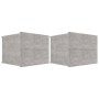 Mesitas de noche 2 uds contrachapada gris hormigón 40x30x30cm de vidaXL, Mesitas de noche - Ref: Foro24-801062, Precio: 78,34...