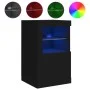 Aparador con luces LED madera de ingeniería negro de , Taquillas y armarios de almacenamiento - Ref: Foro24-836632, Precio: 6...