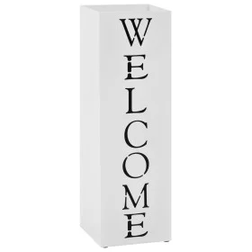 Paragüero diseño Welcome acero blanco de vidaXL, Paragüeros - Ref: Foro24-246797, Precio: 32,79 €, Descuento: %