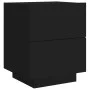 Mesita de noche con luces LED madera de ingeniería negra de , Mesitas de noche - Ref: Foro24-836737, Precio: 69,18 €, Descuen...