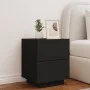 Mesita de noche con luces LED madera de ingeniería negra de , Mesitas de noche - Ref: Foro24-836737, Precio: 69,18 €, Descuen...