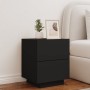 Mesita de noche con luces LED madera de ingeniería negra de , Mesitas de noche - Ref: Foro24-836737, Precio: 70,28 €, Descuen...