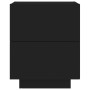 Mesita de noche con luces LED madera de ingeniería negra de , Mesitas de noche - Ref: Foro24-836737, Precio: 70,28 €, Descuen...