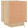 Mesitas de noche luces LED 2 uds madera ingeniería roble Sonoma de , Mesitas de noche - Ref: Foro24-836740, Precio: 112,82 €,...