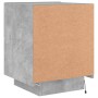 Mesita de noche luces LED 2 uds madera ingeniería gris hormigón de , Mesitas de noche - Ref: Foro24-836742, Precio: 113,15 €,...