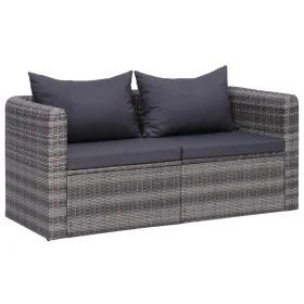 Garten-Ecksofa-Set, 2-teilig, graues PE-Rattan von vidaXL, Outdoor-Sofas - Ref: Foro24-44162, Preis: 193,60 €, Rabatt: %