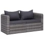 Juego de sofás de esquina de jardín 2 piezas ratán PE gris de vidaXL, Sofás de exterior - Ref: Foro24-44162, Precio: 193,60 €...