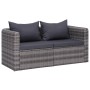 Juego de sofás de esquina de jardín 2 piezas ratán PE gris de vidaXL, Sofás de exterior - Ref: Foro24-44162, Precio: 221,91 €...