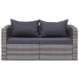 Juego de sofás de esquina de jardín 2 piezas ratán PE gris de vidaXL, Sofás de exterior - Ref: Foro24-44162, Precio: 221,91 €...