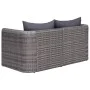 Juego de sofás de esquina de jardín 2 piezas ratán PE gris de vidaXL, Sofás de exterior - Ref: Foro24-44162, Precio: 193,60 €...