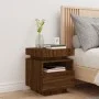 Bedside table with LED lights oak brown 40x39x48.5 cm by , Nightstands - Ref: Foro24-836796, Price: 70,80 €, Discount: %