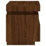 Bedside table with LED lights oak brown 40x39x48.5 cm by , Nightstands - Ref: Foro24-836796, Price: 70,80 €, Discount: %