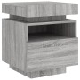 Mesita de noche con luces LED gris Sonoma 40x39x48,5 cm de , Mesitas de noche - Ref: Foro24-836794, Precio: 81,28 €, Descuent...